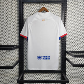 "Camisa Barcelona Away 23/24 - Torcedor Masculina Branca - Netmantos"