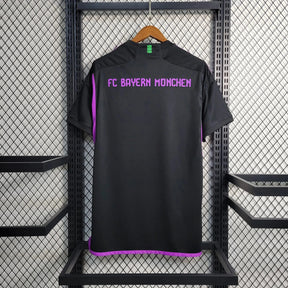 "Camisa Bayern Munchen Away 23/24 - Torcedor Masculina Preta e Roxa - Netmantos"