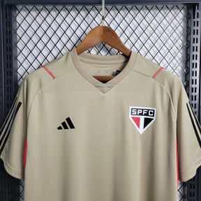 "Camisa São Paulo Treino 23/24 - Torcedor Masculina Bege - Netmantos"