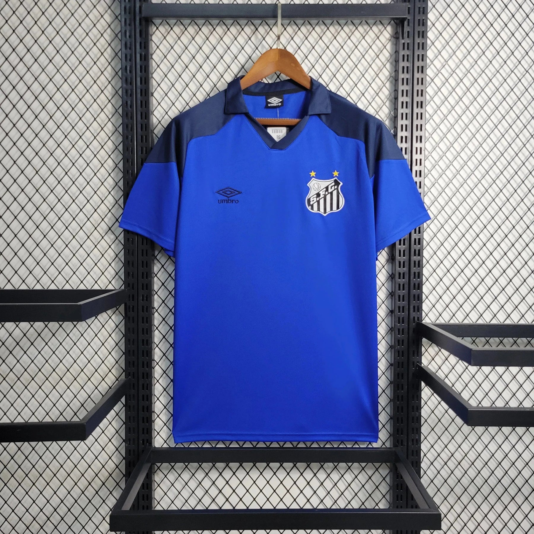 "Camisa Santista Treino 23/24 - Torcedor Masculina Azul - Netmantos"