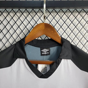 "Camisa Santista Treino 23/24 - Torcedor Masculina Branca e Cinza - Netmantos"