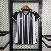 "Camisa Atlético Mineiro Home 23/24 - Torcedor Feminina Preta e Branca - Netmantos"