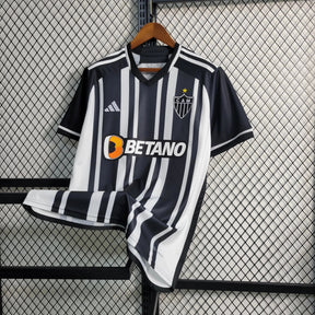 "Camisa Atlético Mineiro Home 23/24 - Torcedor Masculina Preta e Branca - Netmantos"