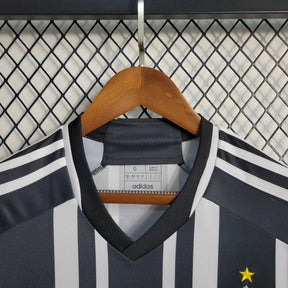 "Camisa Atlético Mineiro Home 23/24 - Torcedor Masculina Preta e Branca - Netmantos"