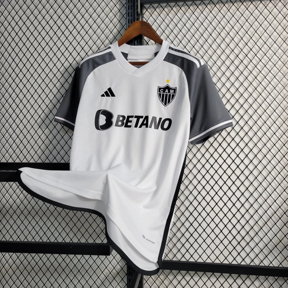 "Camisa Atlético Mineiro Away 23/24 - Torcedor Masculina Branca e Cinza - Netmantos"