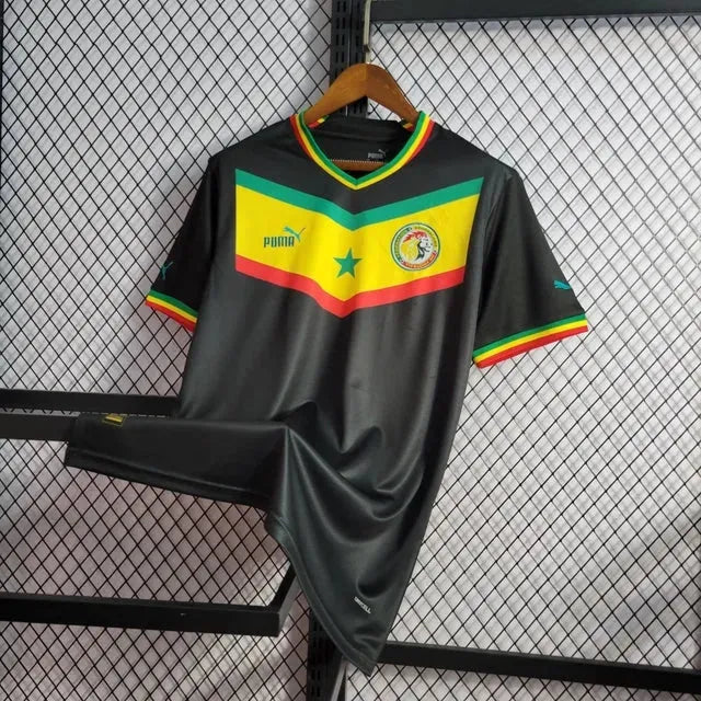 "Camisa Senegal Away 22/23 - Torcedor Masculina Preta - Netmantos"