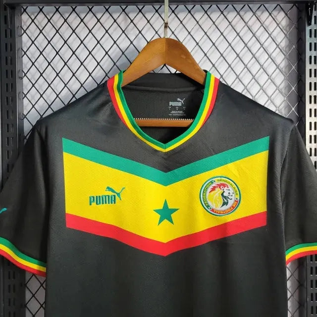 "Camisa Senegal Away 22/23 - Torcedor Masculina Preta - Netmantos"