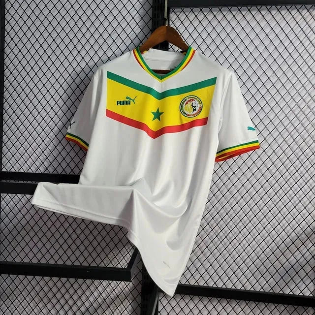 "Camisa Senegal Home 22/23 - Torcedor Masculina Branca - Netmantos"