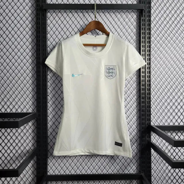 "Camisa Inglaterra Home 22/23 - Torcedor Feminina Branca Refletiva - Netmantos"