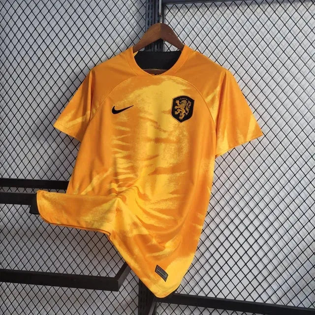 "Camisa Holanda Home 22/23 - Torcedor Masculina Laranja - Netmantos"
