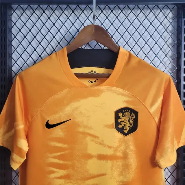 "Camisa Holanda Home 22/23 - Torcedor Masculina Laranja - Netmantos"