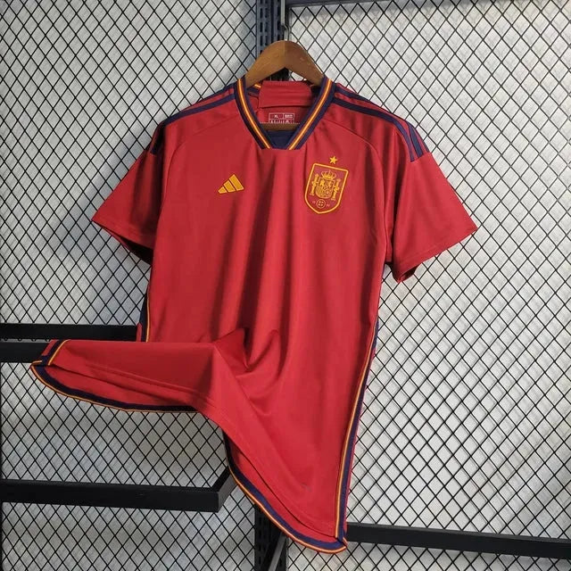"Camisa Espanha Home 22/23 - Torcedor Masculina Vermelha - Netmantos"