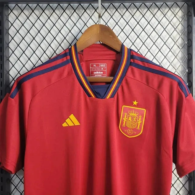 "Camisa Espanha Home 22/23 - Torcedor Masculina Vermelha - Netmantos"