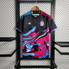 "Camisa Argentina Edição Comemorativa 23/24 - Torcedor Masculina Preta e Roxa - Netmantos"