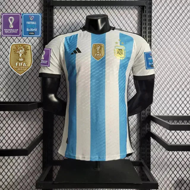 "Camisa Argentina 3 Estrelas Home 22/23 - Jogador Masculina - Netmantos"