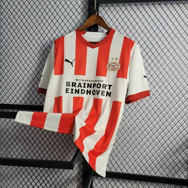 "Camisa PSV Home 22/23 - Torcedor Masculina Branca e Vemelha - Netmantos"