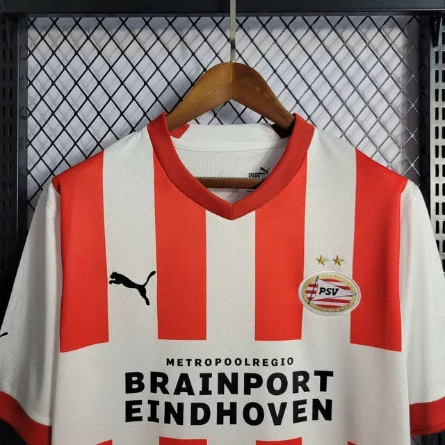 "Camisa PSV Home 22/23 - Torcedor Masculina Branca e Vemelha - Netmantos"