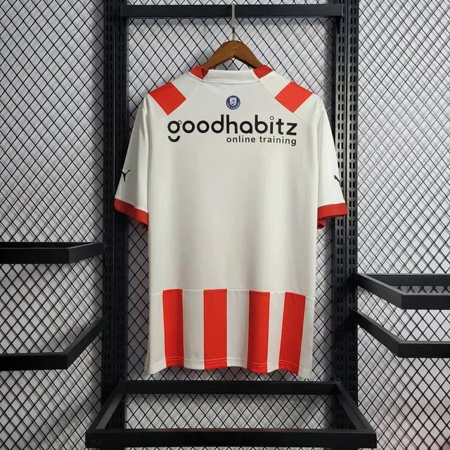 "Camisa PSV Home 22/23 - Torcedor Masculina Branca e Vemelha - Netmantos"