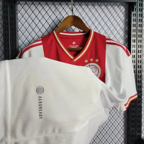 "Camisa Ajax Home 22/23 - Torcedor Masculina Branca e Vermelha - Netmantos"