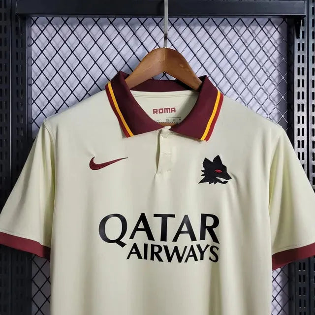 "Camisa Roma Away 20/21 - Torcedor Masculina Bege - Netmantos"