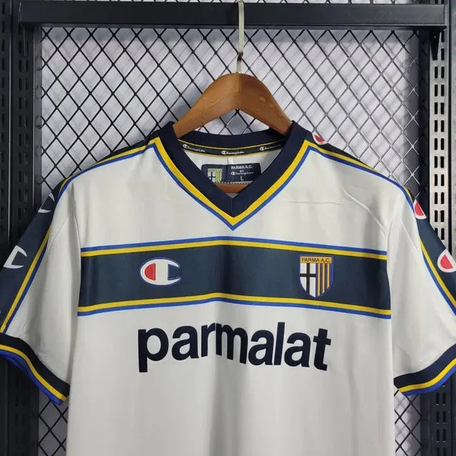 "Camisa Parma Retrô Away 02/03 - Torcedor Masculina Branca - Netmantos"