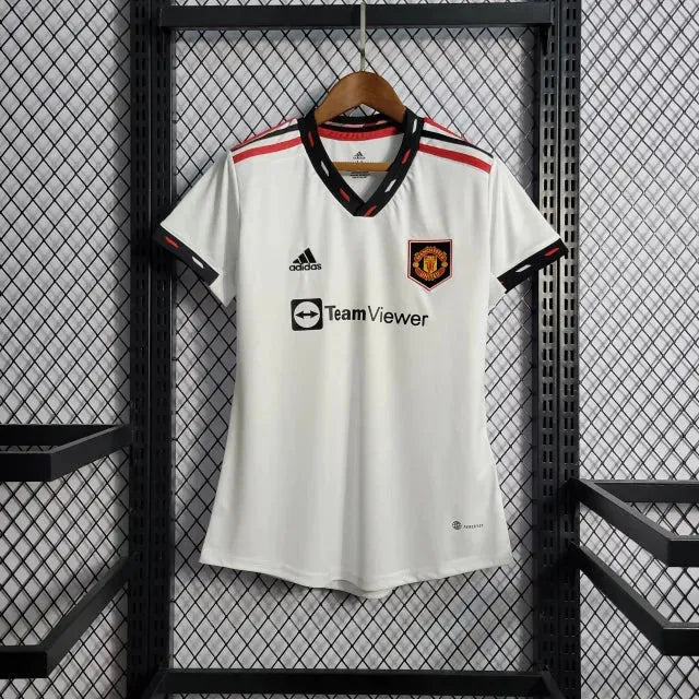 "Camisa Manchester United Away 22/23 - Torcedor Feminina Branca - Netmantos"
