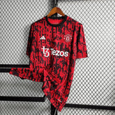 "Camisa Manchester United Treino 23/24 - Torcedor Masculina Preta e Vermelha - Netmantos"