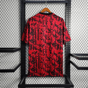 "Camisa Manchester United Treino 23/24 - Torcedor Masculina Preta e Vermelha - Netmantos"