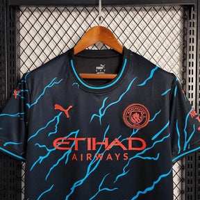 "Camisa Manchester City Treino 23/24 - Torcedor Masculina Preta e Azul - Netmantos"