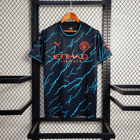 "Camisa Manchester City Treino 23/24 - Torcedor Masculina Preta e Azul - Netmantos"