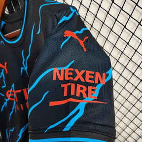 "Camisa Manchester City Treino 23/24 - Torcedor Masculina Preta e Azul - Netmantos"