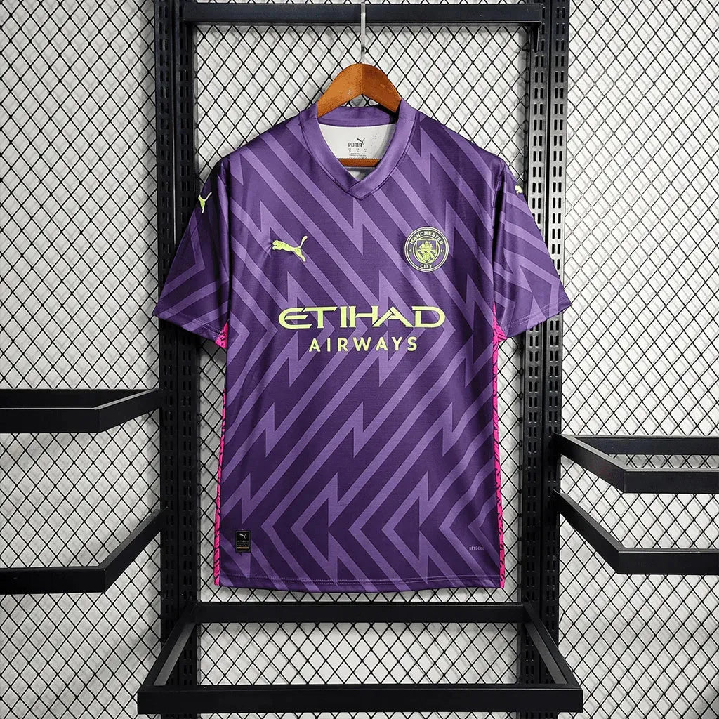 "Camisa Manchester City Goleiro 23/24 - Torcedor Masculina Roxa - Netmantos"