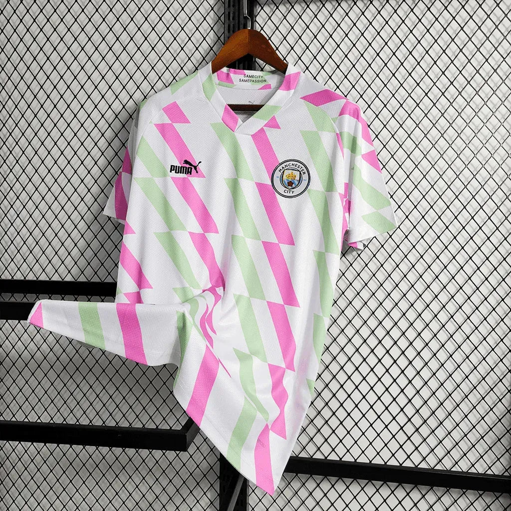 "Camisa Manchester City Treino 23/24 - Torcedor Masculina Rosa - Netmantos"
