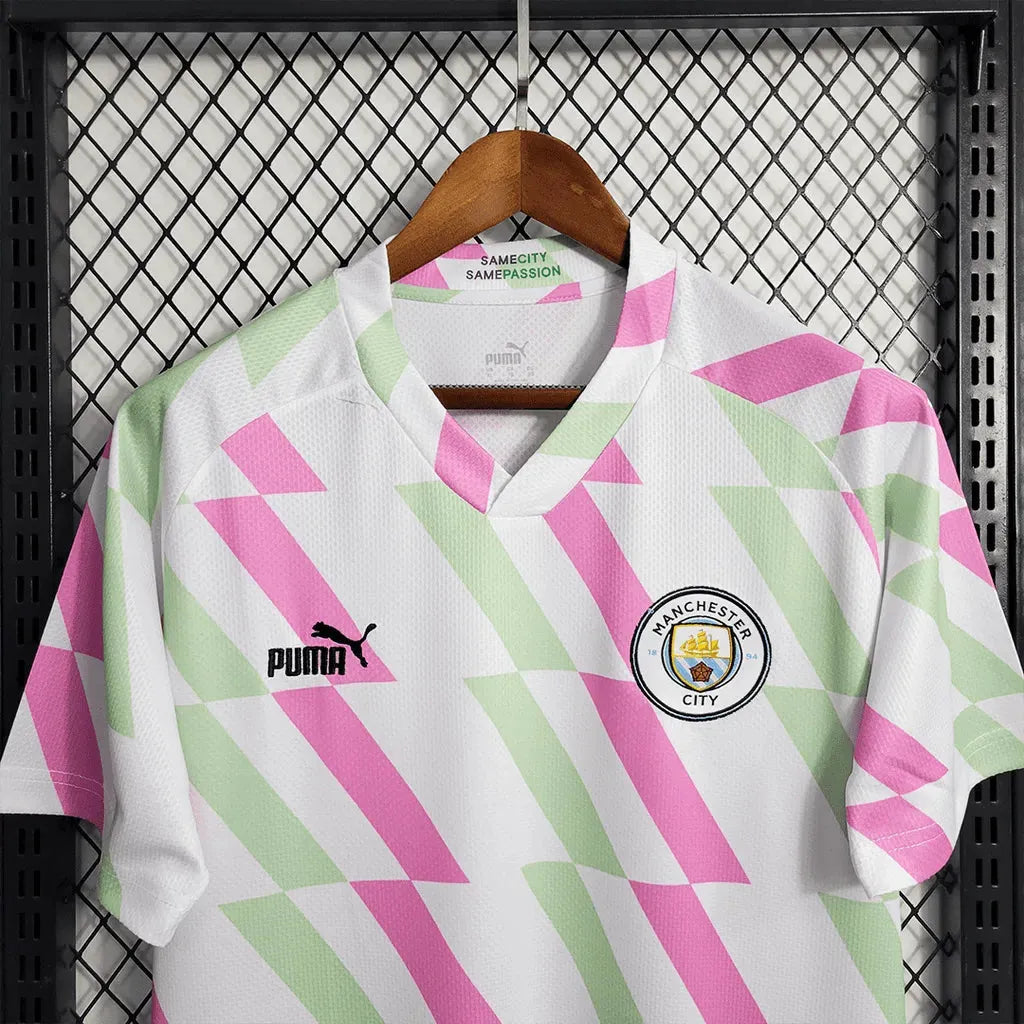 "Camisa Manchester City Treino 23/24 - Torcedor Masculina Rosa - Netmantos"