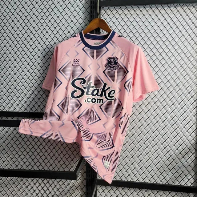 "Camisa Everton Away 22/23 - Torcedor Masculina Rosa - Netmantos"