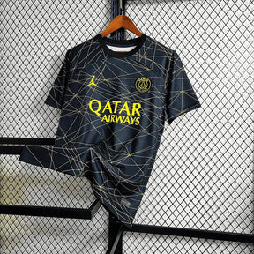 "Camisa PSG V Away 23/24 - Torcedor Masculina Preta e Amarela - Netmantos"