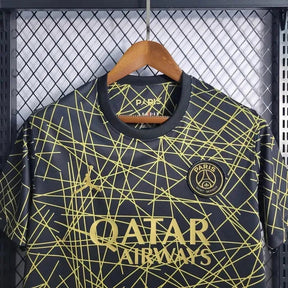"Camisa PSG Treino 22/23 - Torcedor Masculina Preta e Amarela - Netmantos"