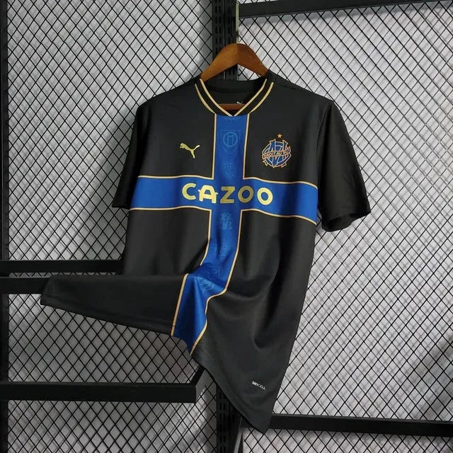 "Camisa Olympique Marseille Away 22/23 - Torcedor Masculina Preta - Netmantos"