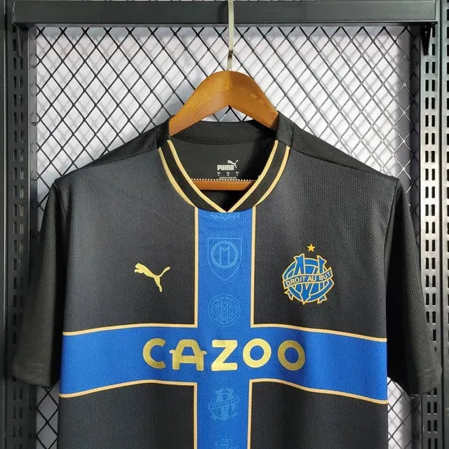"Camisa Olympique Marseille Away 22/23 - Torcedor Masculina Preta - Netmantos"