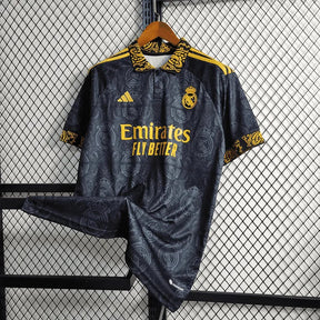 "Camisa Real Madrid Concept 23/24 - Torcedor Masculina Preta - Netmantos"
