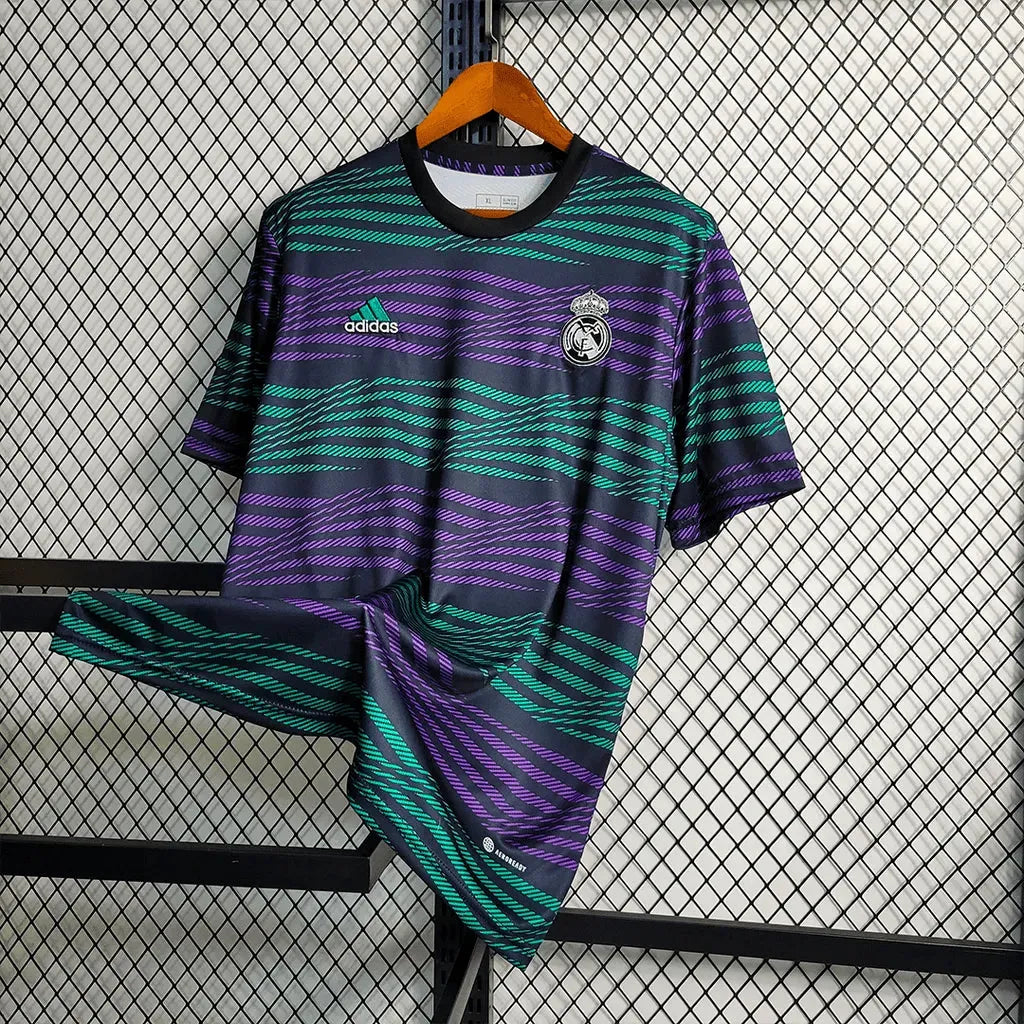 "Camisa Real Madrid Treino 23/24 - Torcedor Masculina Verde e Roxa - Netmantos"