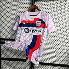 "Camisa Barcelona Treino Jersey 23/24 - Torcedor Masculina Branca - Netmantos"