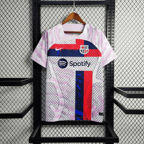 "Camisa Barcelona Treino Jersey 23/24 - Torcedor Masculina Branca - Netmantos"