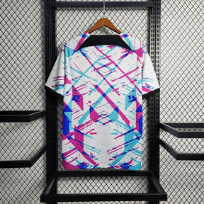 "Camisa Barcelona Treino Jersey 23/24 - Torcedor Masculina Branca e Rosa - Netmantos"