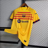 "Camisa Barcelona IV Away 23/24 - Torcedor Masculina Amarela - Netmantos"