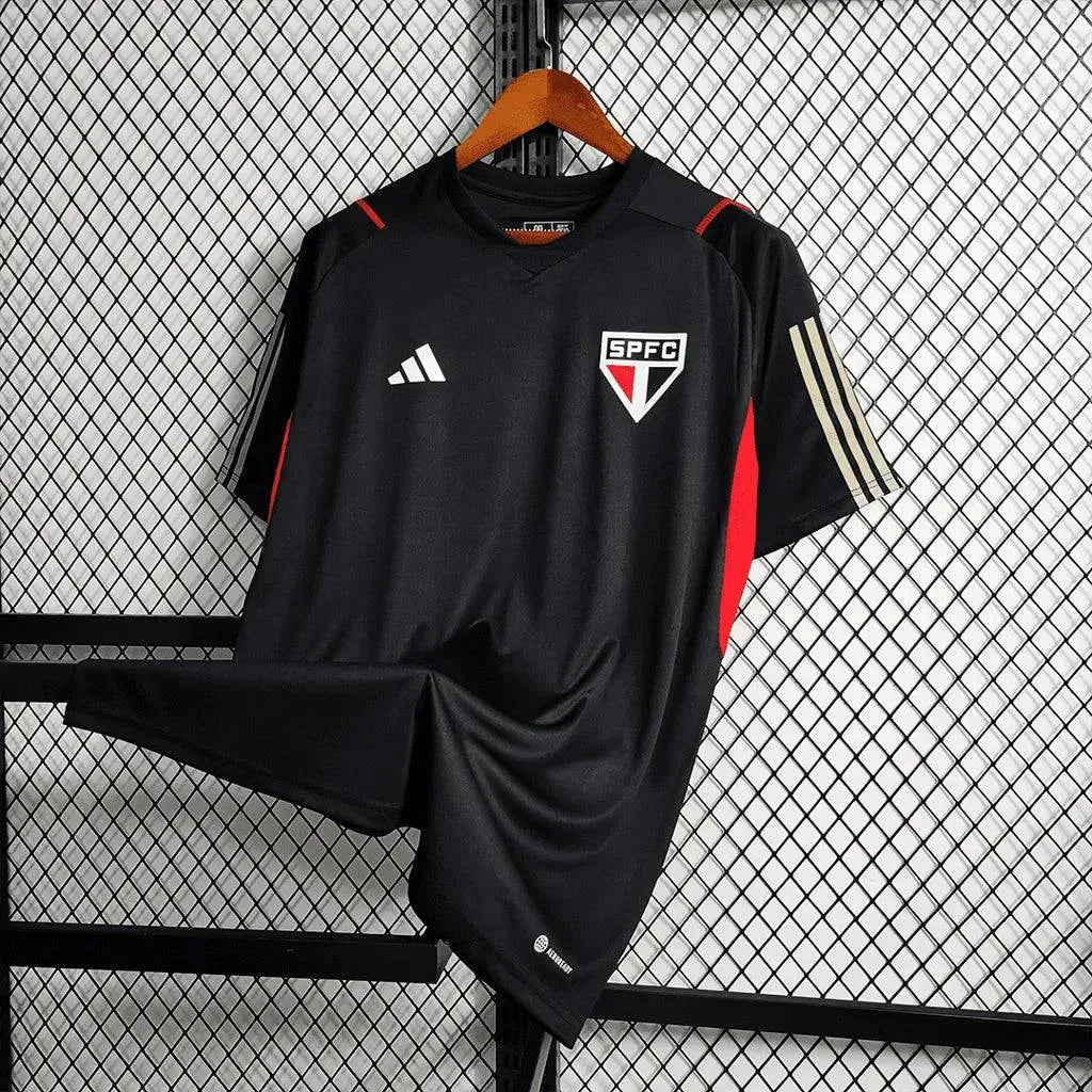 "Camisa São Paulo Treino 23/24 - Torcedor Masculina Preta - Netmantos"
