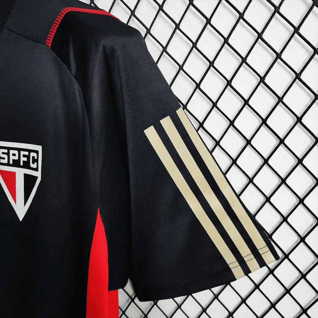 "Camisa São Paulo Treino 23/24 - Torcedor Masculina Preta - Netmantos"