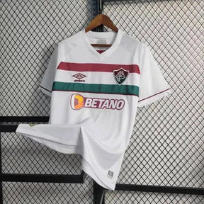 "Camisa Fluminense Away 23/24 - Torcedor Masculina Branca + Patches Libertadores - Netmantos"
