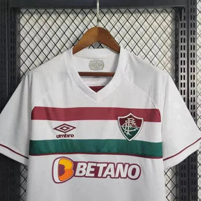"Camisa Fluminense Away 23/24 - Torcedor Masculina Branca + Patches Libertadores - Netmantos"