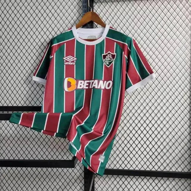 "Camisa Fluminense Home 23/24 - Torcedor Masculina + Patches Libertadores - Netmantos"